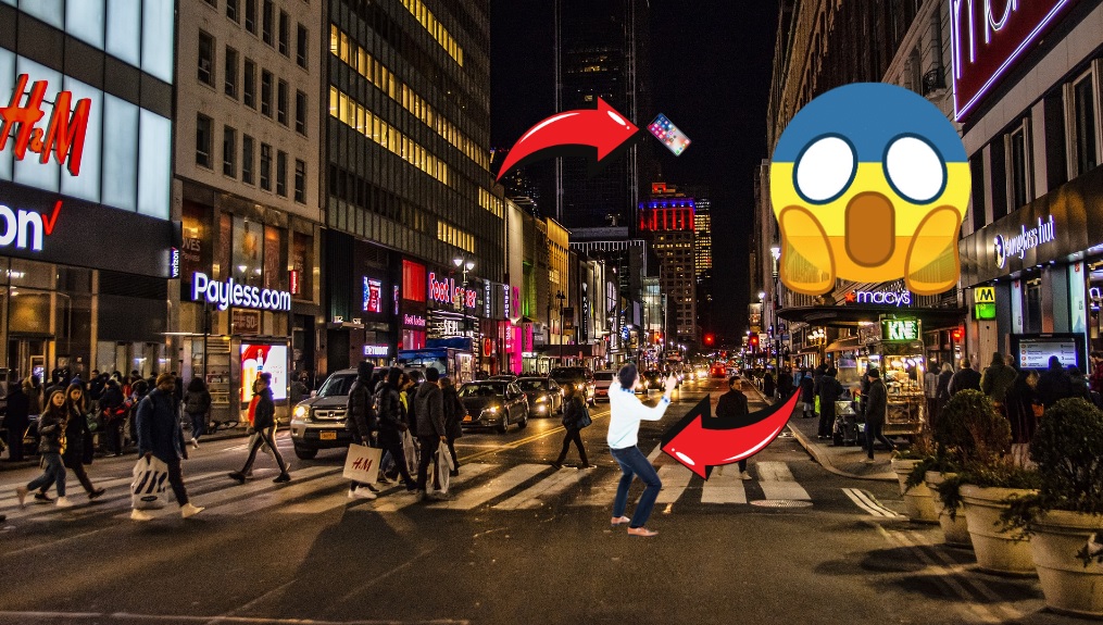 SHOCKING: Man’s iPhone Possessed by Ghost, Flies in Air on Busy NYC Street!
